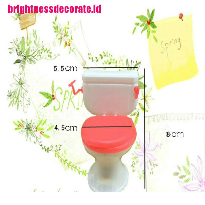 Brightid 1pc Toilet Duduk + 1pc Wastafel Untuk Aksesoris Rumah Boneka Barbie