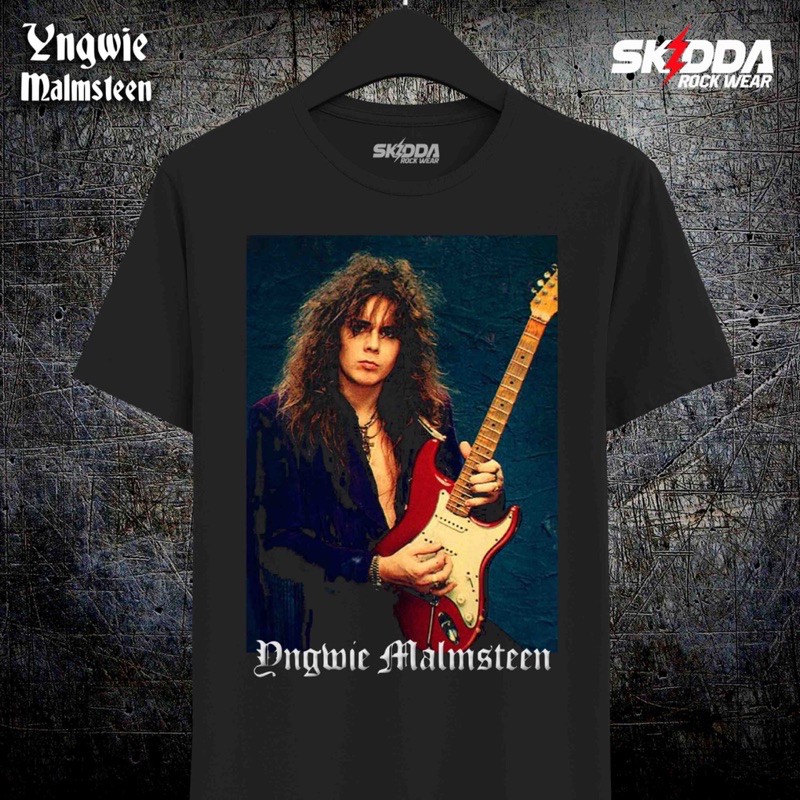 T Shirt Kaos Band Rock YNGWIE MALMSTEEN - 04 - Premium Black NSA