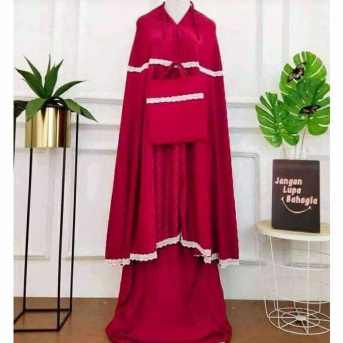 mukena plisket anak tanggung usia 8-13tahun