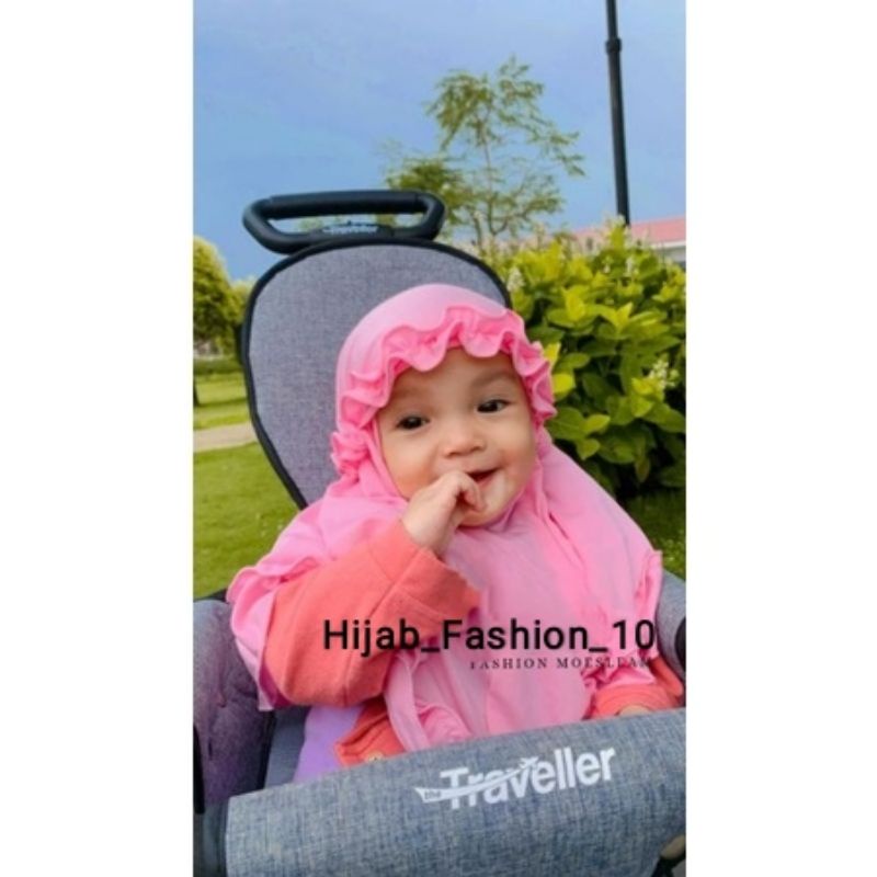 Jilbab Raina Anak Instan 0-3 Tahun Jersey Ballon Premium |Hijab Bayi Tk Lucu |Kerudung Sekolah Baby Sd Perempuan Newborn