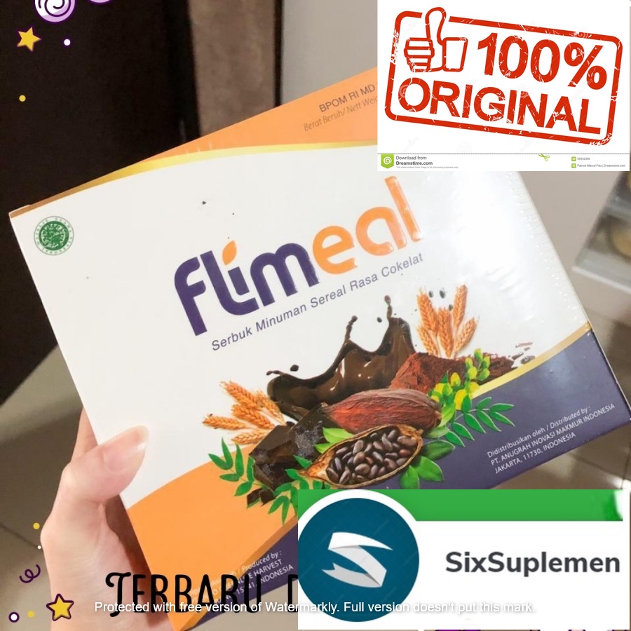 (Bonus Shaker) Flimeal 1 Box isi 12 sachet pengganti sarapan ready stok LGS KIRIM !!