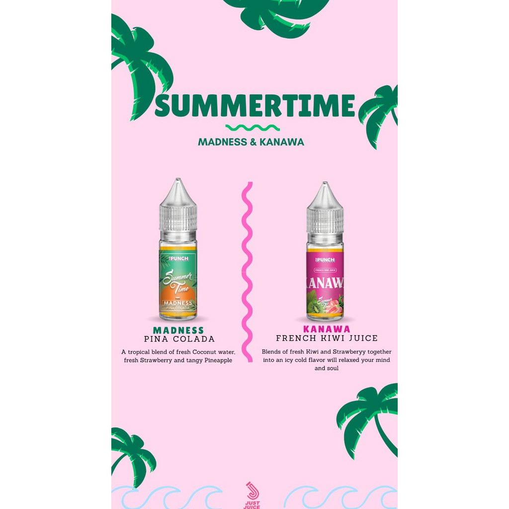 Summer Time Salt Madness Dan Kanawa 15ml 9mg Saltnic E Liquid Vaporizer Vape Shopee Indonesia