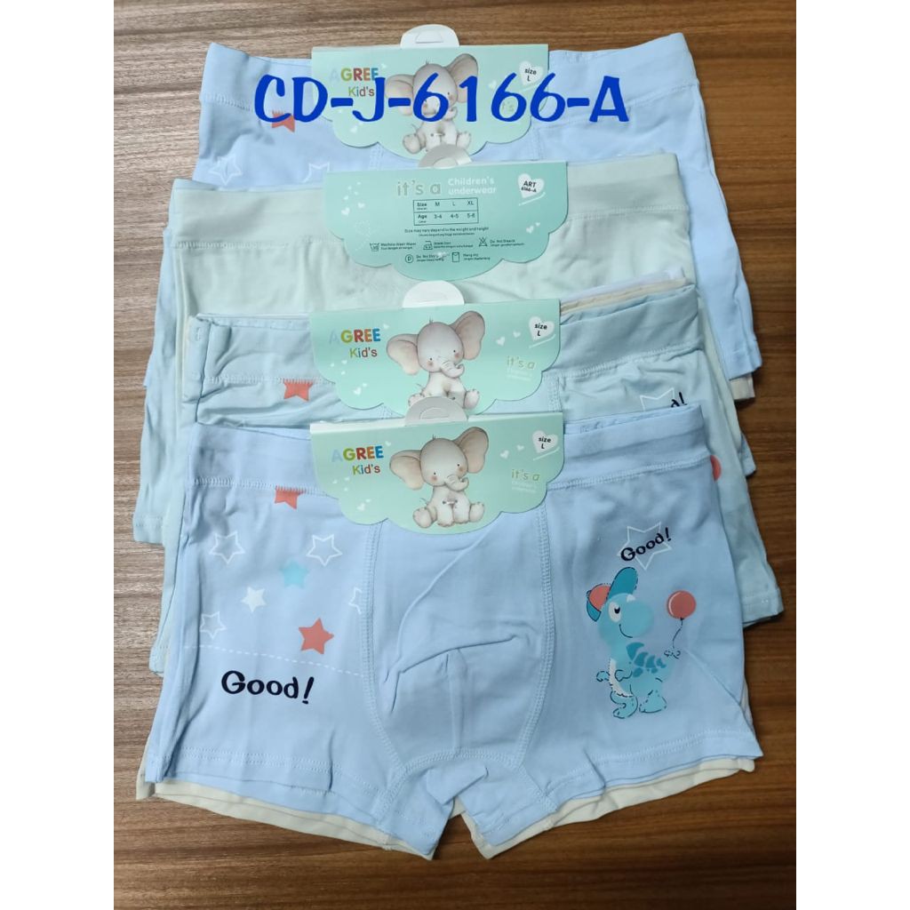 1 PCS Celana Dalam Boxer Anak Laki-laki Agree J6166 Baru