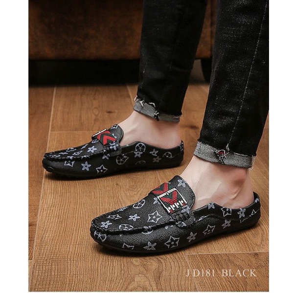 SEPATU PRIA MULES LOAFERS SHOES BAKA D181