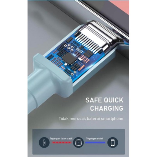 ROBOT KABEL DATA TYPE C FAST CHARGING 3A 100CM