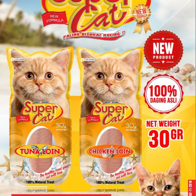 Snack kucing supercat loin best in show super cat cemilan kucing