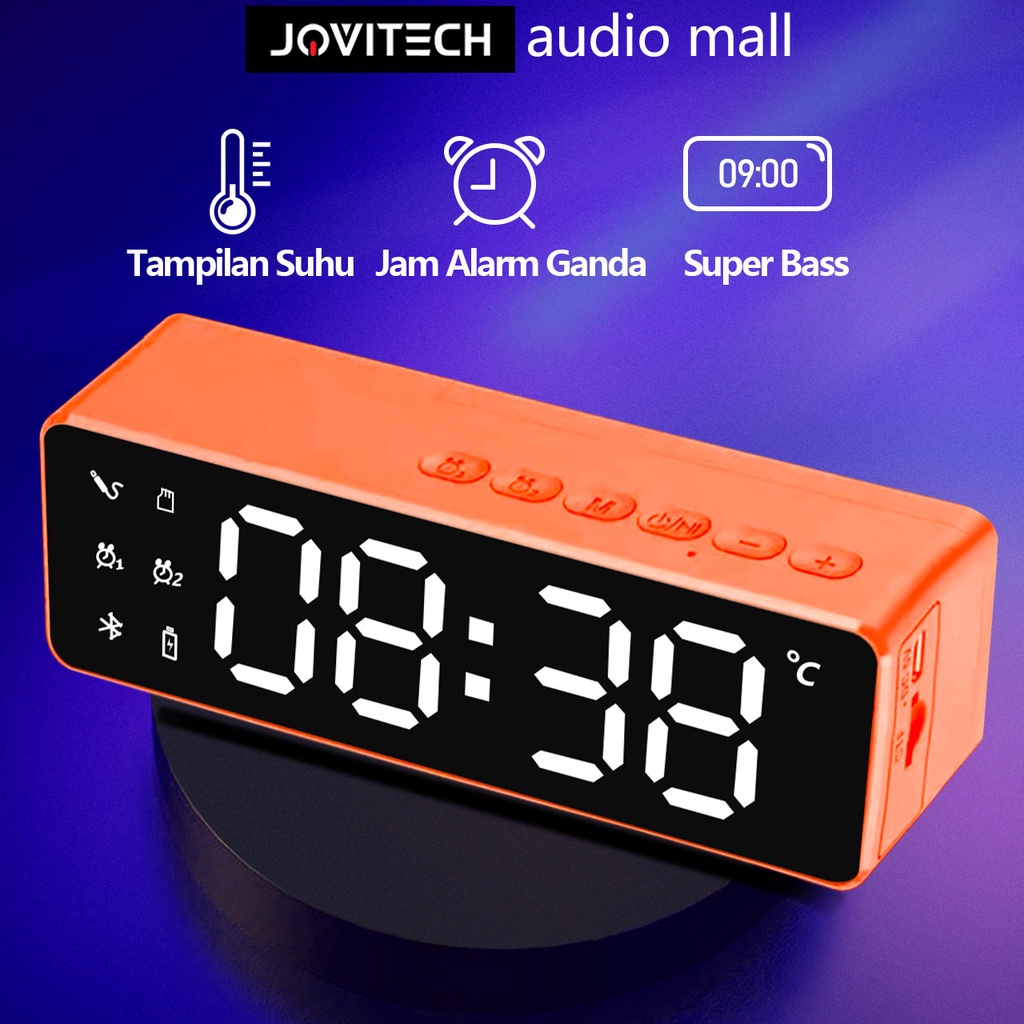 (HOT PROMOTE) AFS Speaker Bluetooth 5.0 Jam Alarm LED Display Ultra Bass Jam Alarm Clock LED Display Speaker Bluetooth Music Box Bluetooth Clock Bluetooth Digital Speaker - S20