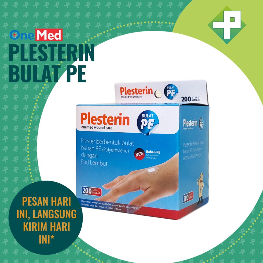 Plesterin Bulat PE OneMed / Plester Bulat Anti Air Isi 200'S