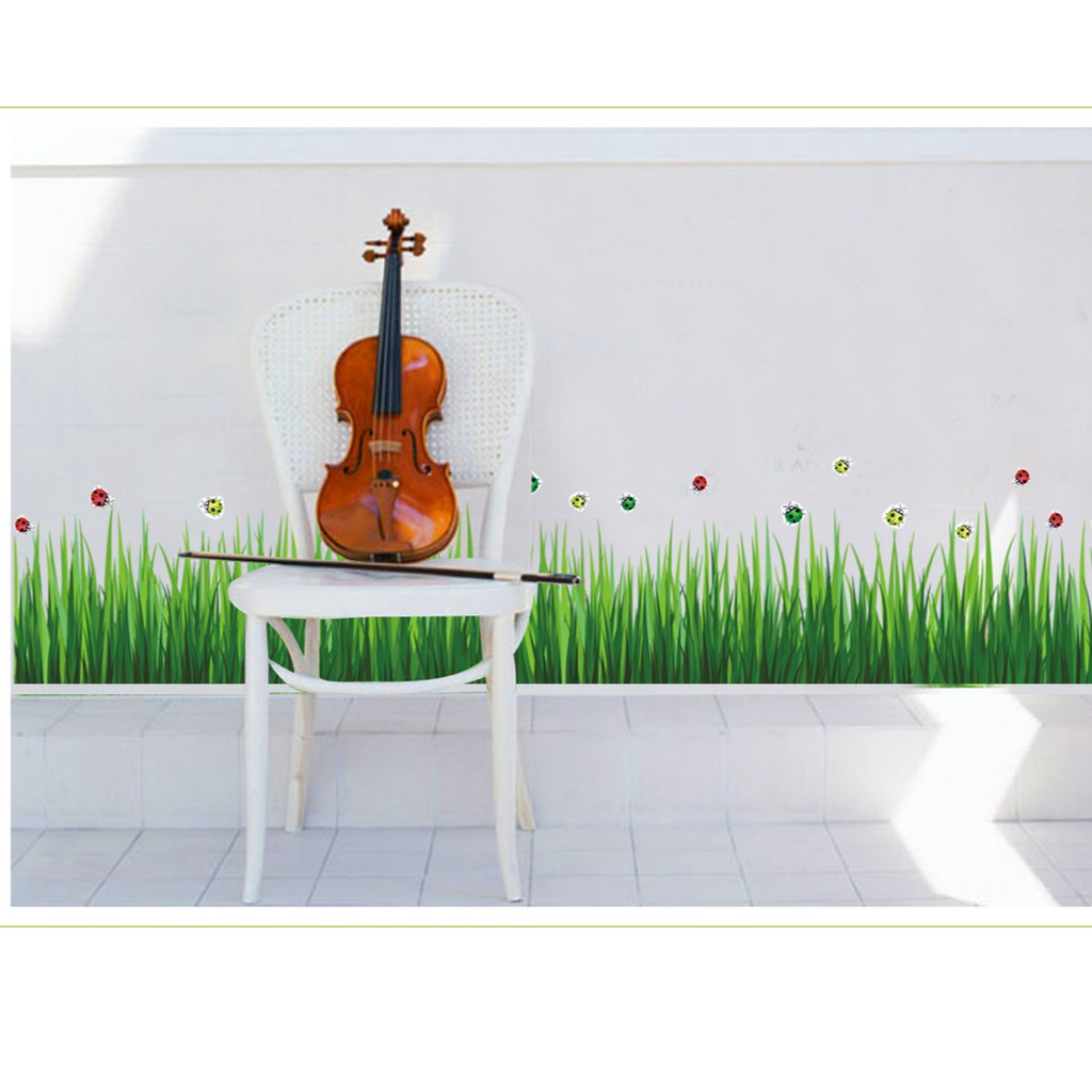 RELIZA WALL STICKER RUMPUT HIJAU GREEN GRASS GARDEN STIKER DINDING AY768