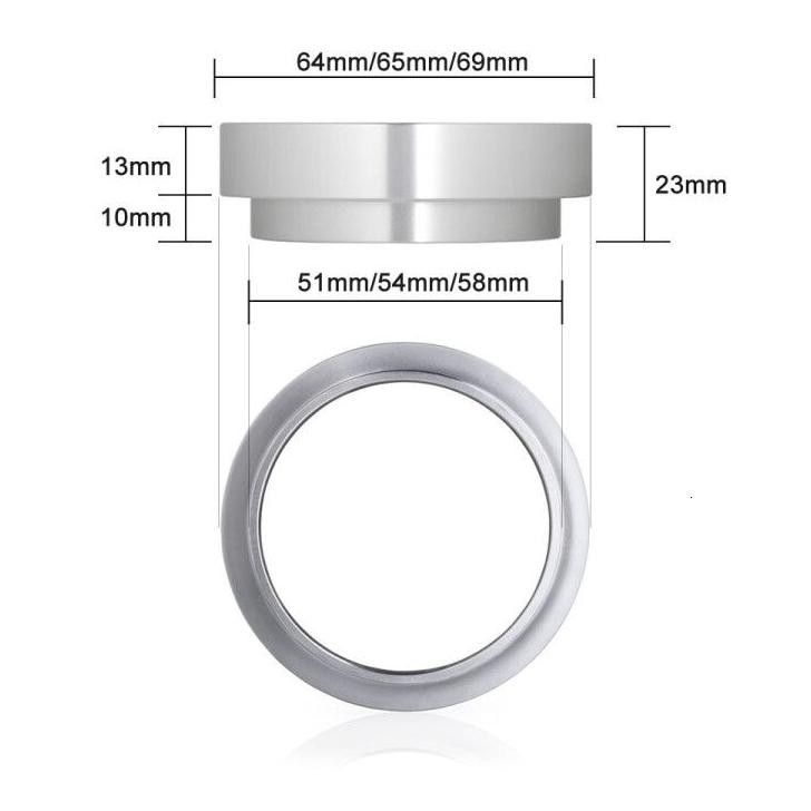 Grab Medan Dalinwell Intelligent Dosing Ring Espresso Tamper Aluminium 54mm - YXA044 - Silver