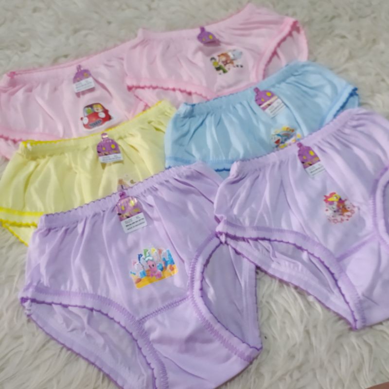 6&amp;12 pcs -celana dalam anak perempuan 3-8 tahun