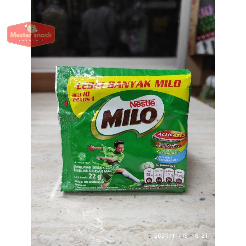 

Susu Milo Renceng 22 gram (1 renceng isi 10 pcs)