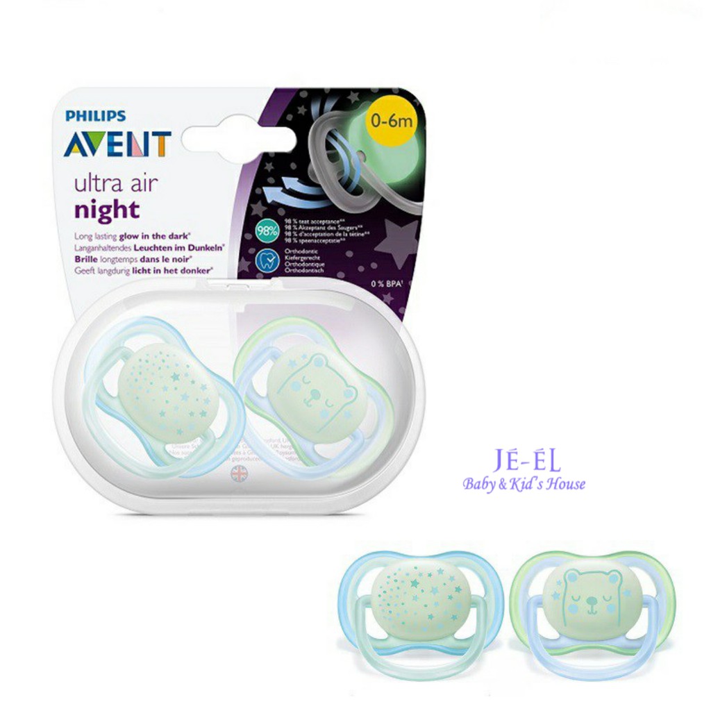 Philips Avent Kompeng Ultra Air Night 0-6M/6-18M - Kompeng Philips Avent Glow in The Dark 0-6/6-18Bln