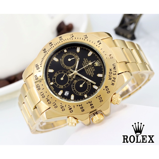 Jam Tangan Pria Rolex premium chrono n tgl aktif