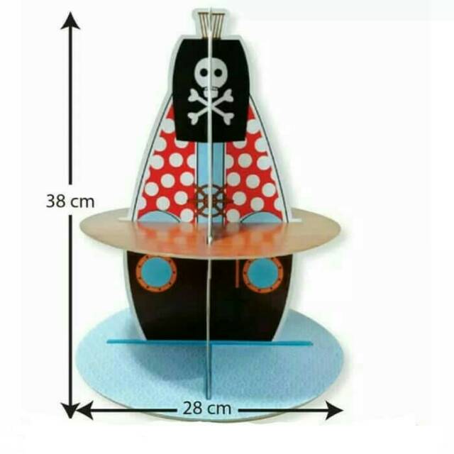 Rak Kue / Tier Cupcake / Cupcake Stand Bajak Laut