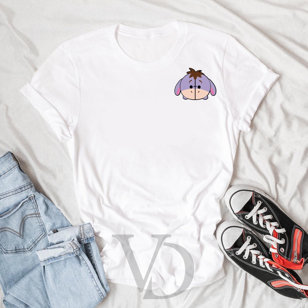 BISA COD KAOS EEYORE WINNIE THE POOH/ ATASAN KAOS ATASAN UNISEX  BAJU LENGAN PENDEK / TUMBLR TEE