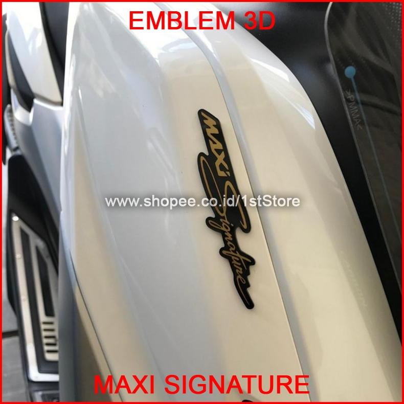 Emblem 3D Maxi Signature Logo Timbul Yamaha Maxi Signature Nmax Aerox Xmax Lexi Old All New 125 150 