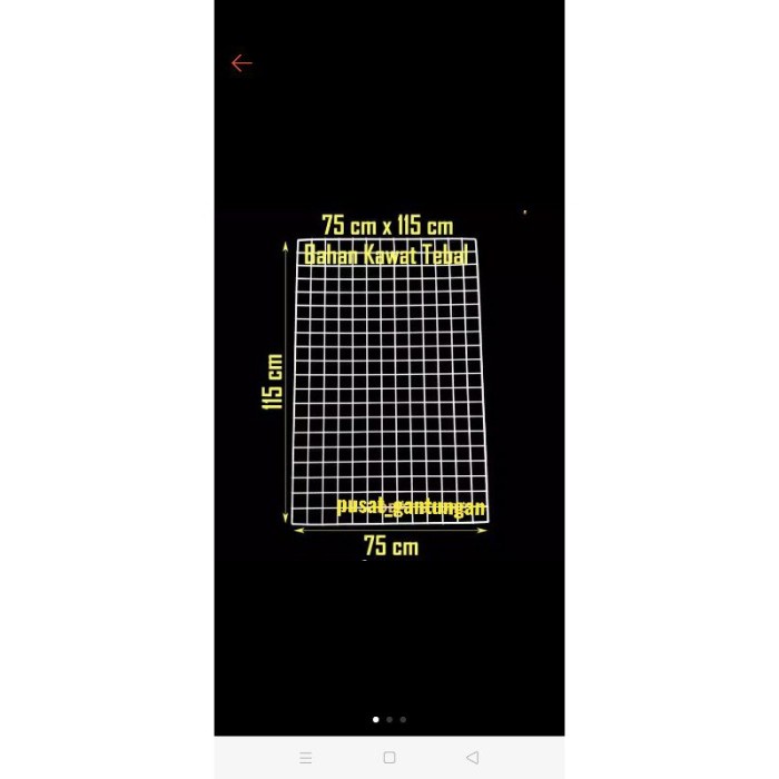 

Gaya Jaring Ram Dinding 75X115 Cm Gantungan Kawat Hook Import Tp Terbatas