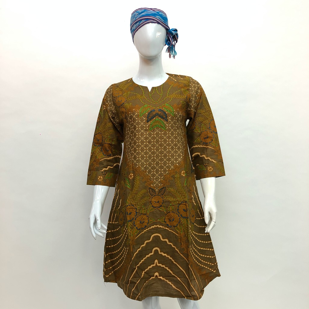 PROMO DRES BATIK TUNIK WANITA SOGAN ATASAN BATIK USMAN SERAGAM BATIK GROSIR