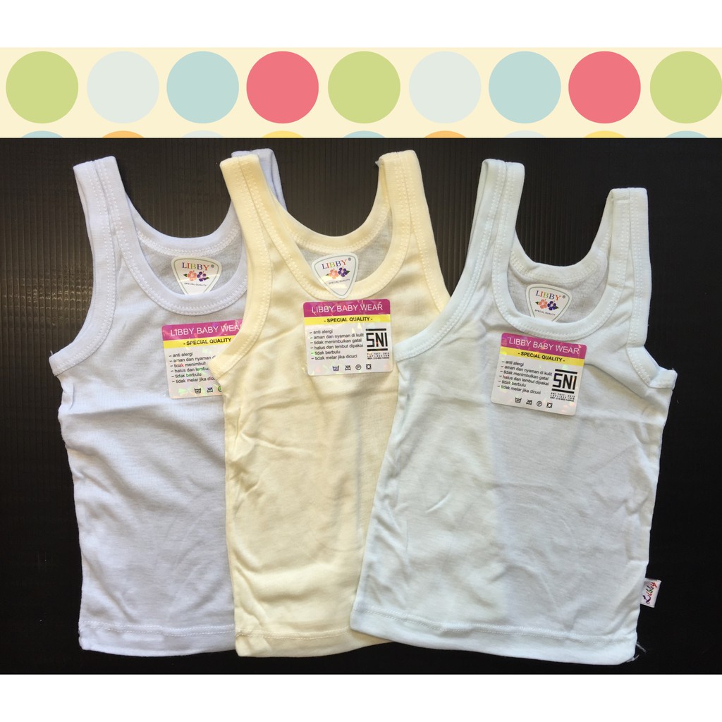 3 pcs singlet libby uk M(12-18m) dan L(18-24m) , 2L, XL, XXL CBKS