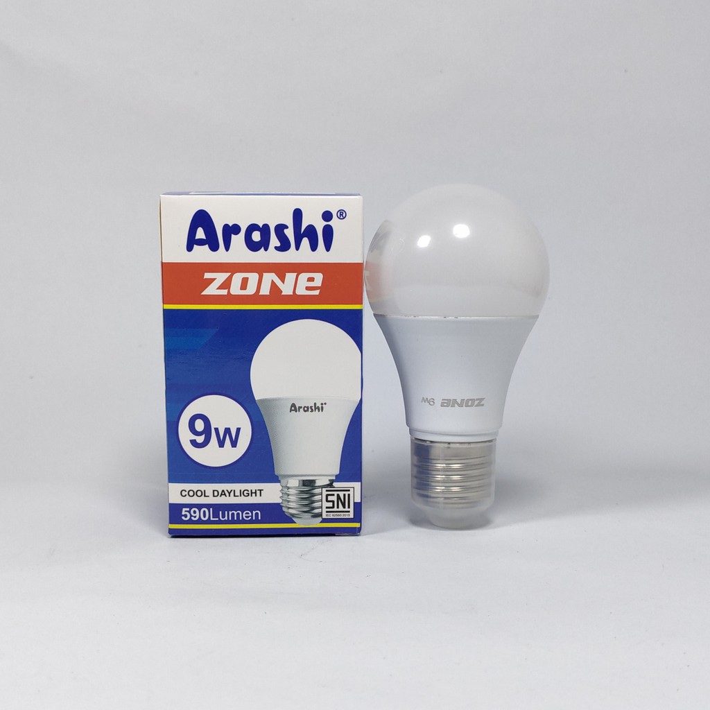 Arashi Zone Lampu Bohlam LED Bulb 9 Watt - Cahaya Putih