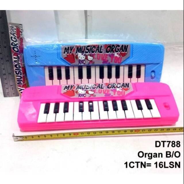 Mainan Piano Anak / Musik Piano My Musical Organ Hello Kitty Free Baterai