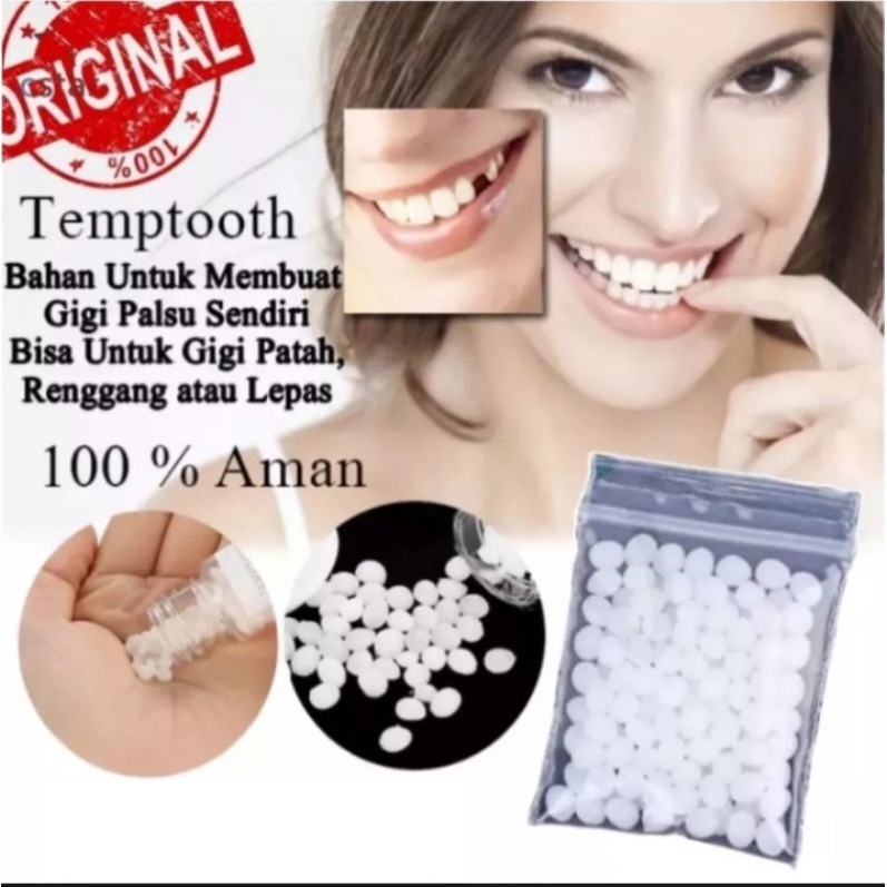 50 Butir/Penambal Gigi Berlubang/Patah/Lemgigi/Gigi Palsu Buatan Sendiri