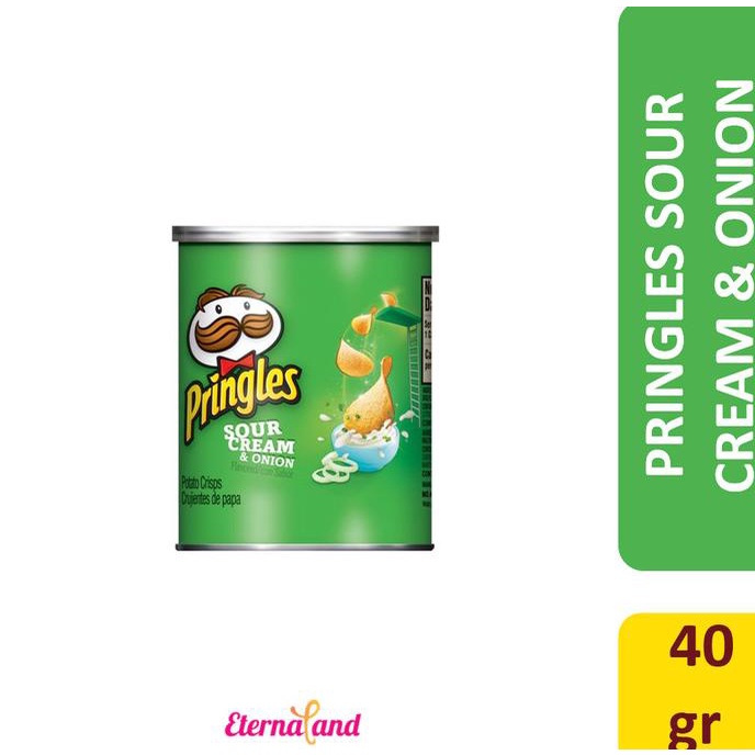 

Pringles Sour Cream & Onion 39 Gr (1.4 Oz) - Snack Impor Rasa Bawang