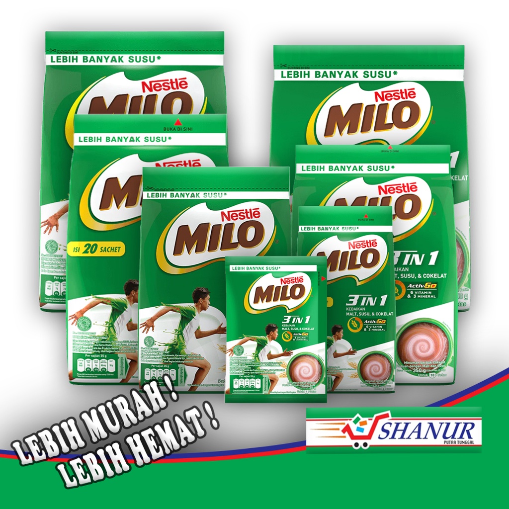 

SS. Milo 3in1 35g(1 sachet)/140g/300g/350g/800g/1000g