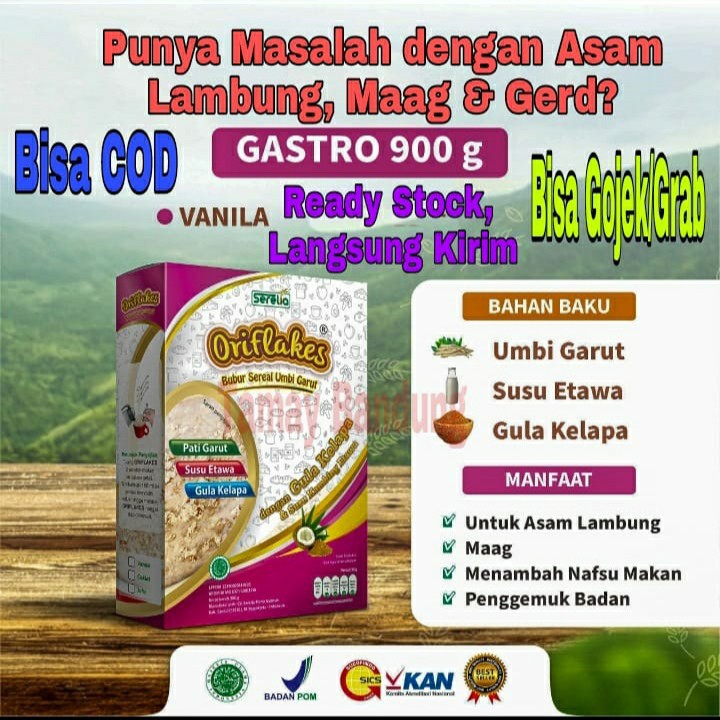 

Oriflakes Gastro sereal Umbi Garut sereal VANILA 900 gr