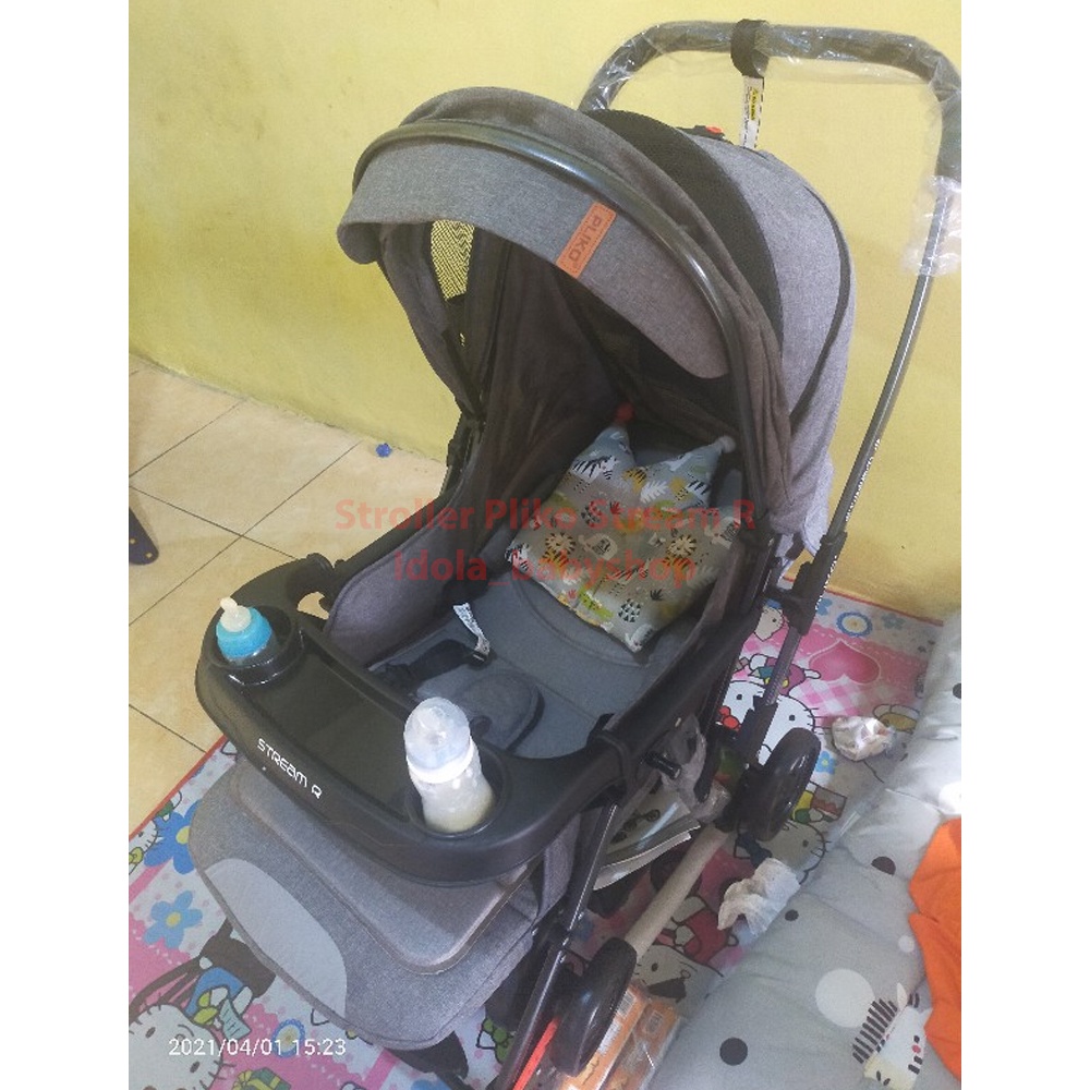 Stroller Pliko Stream R 397R Reversible Handle &amp; Rocking Function Kereta Dorong Bayi