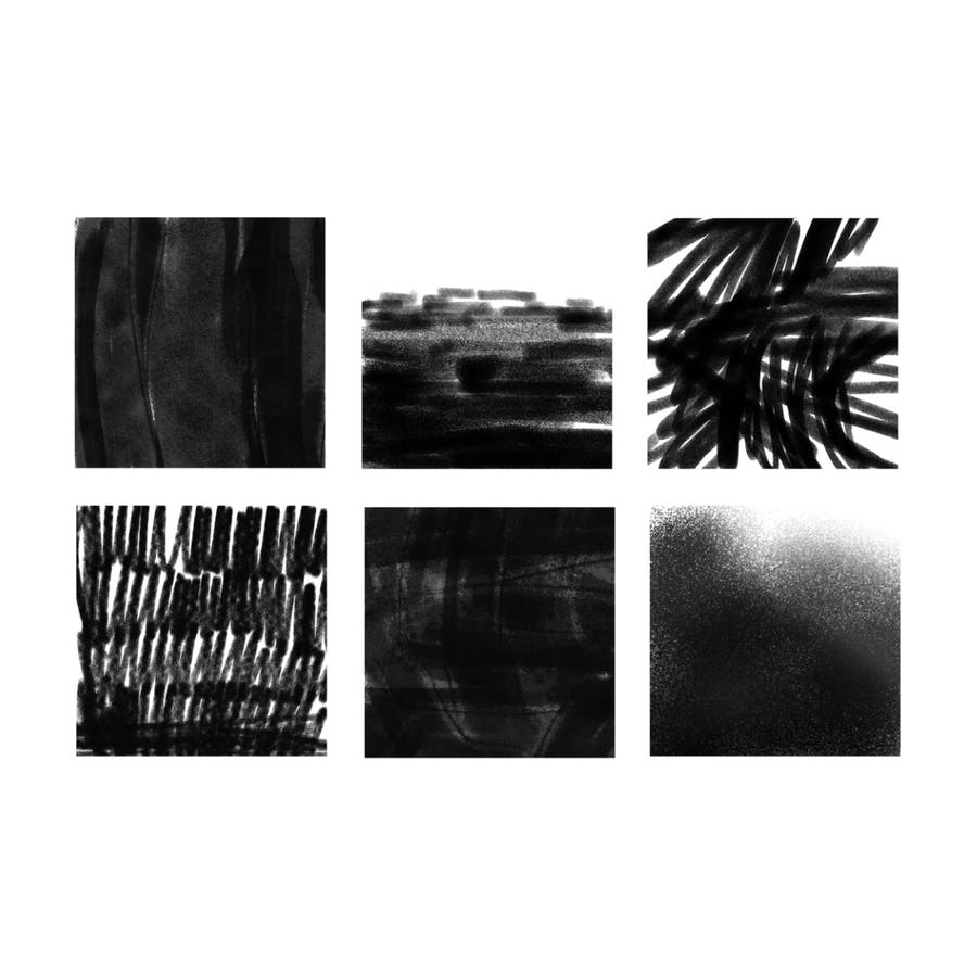 30 Charcoal Texture - Photoshop Stamp Brushes