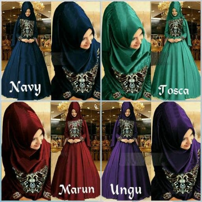 Busana muslim maxy anandhi bordir xl baju muslim india remaja wanita