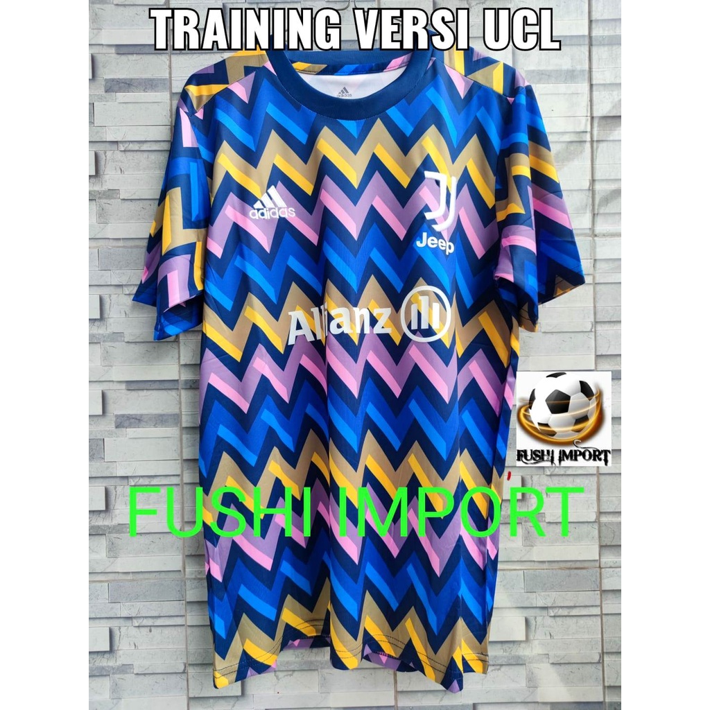 Jersey Baju Bola Juventus Training ZigZag 2022 2023 Grade Ori