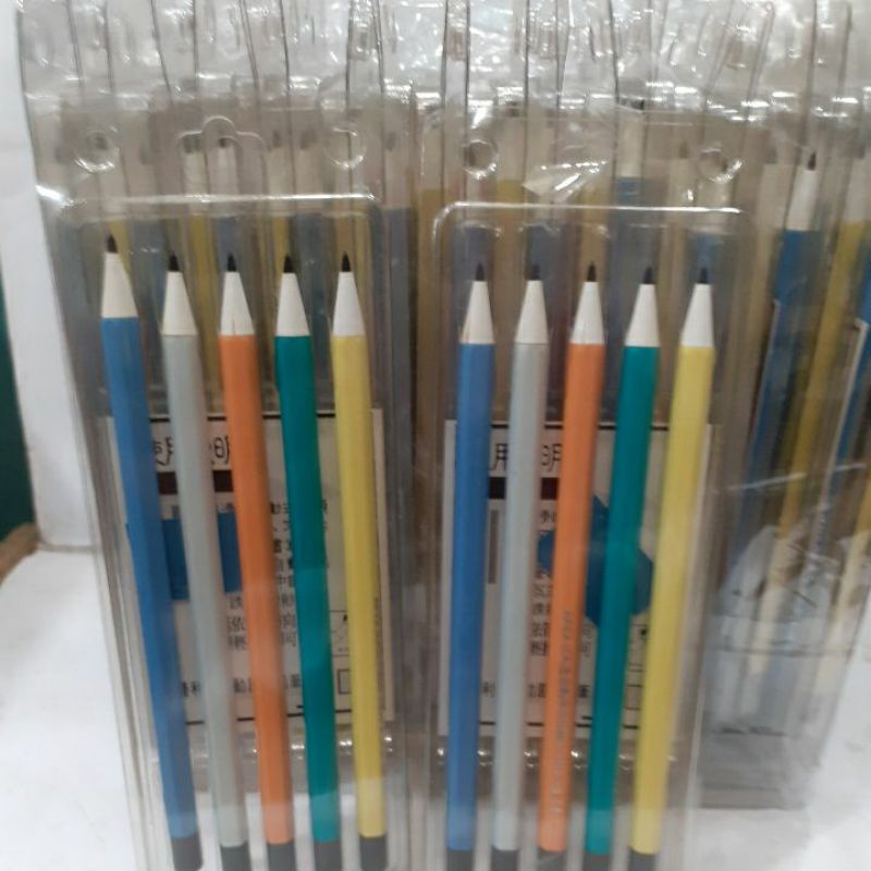 

Pensil Tulis Import Tanpa diraut berikut penghapus paket 5pcs