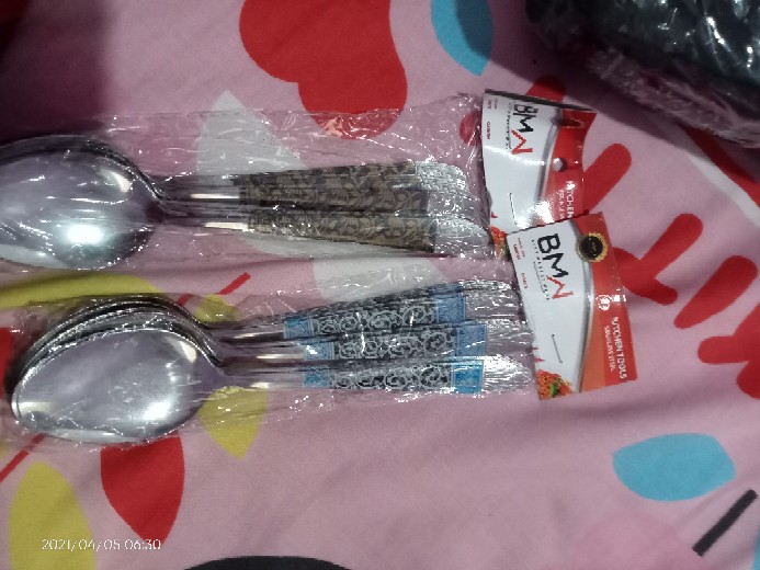 Sendok Makan Motif Batik Stainless  12 Pcs  ( 1 Lusin ) - Palapa