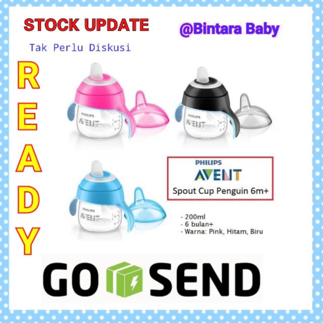 Avent Spout Cup 6m+ Pinguin Sippy Pingu Cup Training Spout Avent 6m+ Sparepart