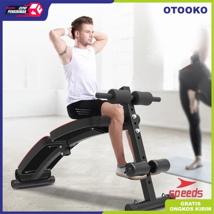 Kursi Fitnes Gym sit up bench press 2 in 1 Papan Situp adjustable