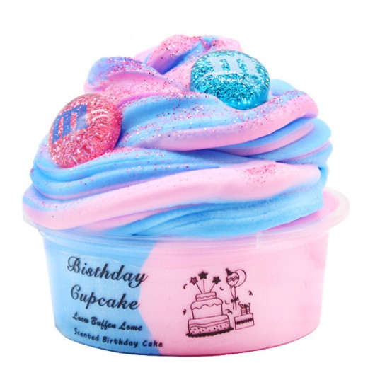 [ORGM] Mainan Slime 3 warna Slime Fluffy Cupcake