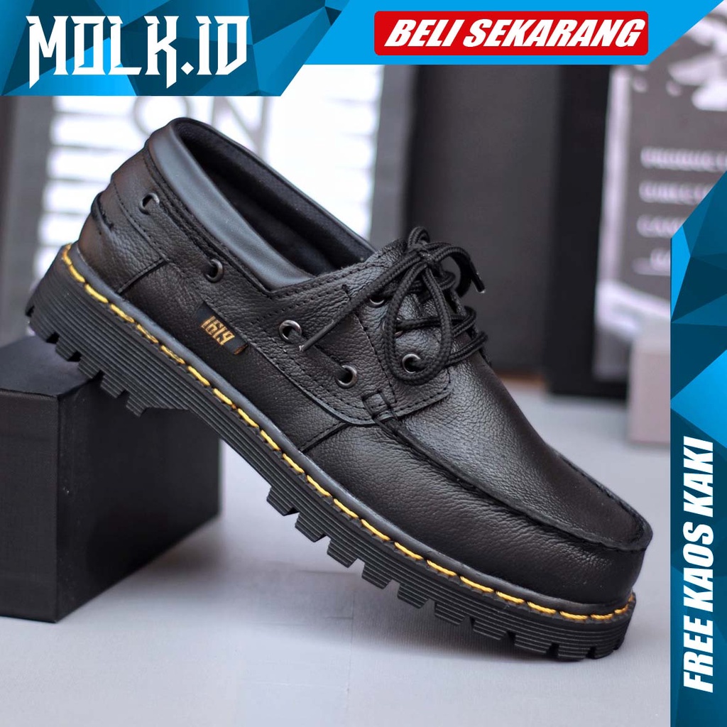 MOLK Sepatu Pria Low Boots Docmart Unisex Original Casual Formal Kerja Kantor Kulit Asli