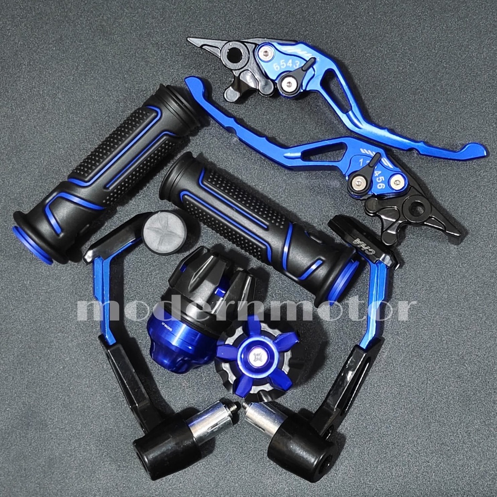 [HEMAT 4in1] Proguard Robot+Handgrip ersatzel+Jalu as+Handle Variasi CNC Nmax PCX Aerox Vixion Beat Mio Vario Tiger Mx Lexi Vario150 CBR R15 v3 Fu Mio j Rx king  Freego ADV