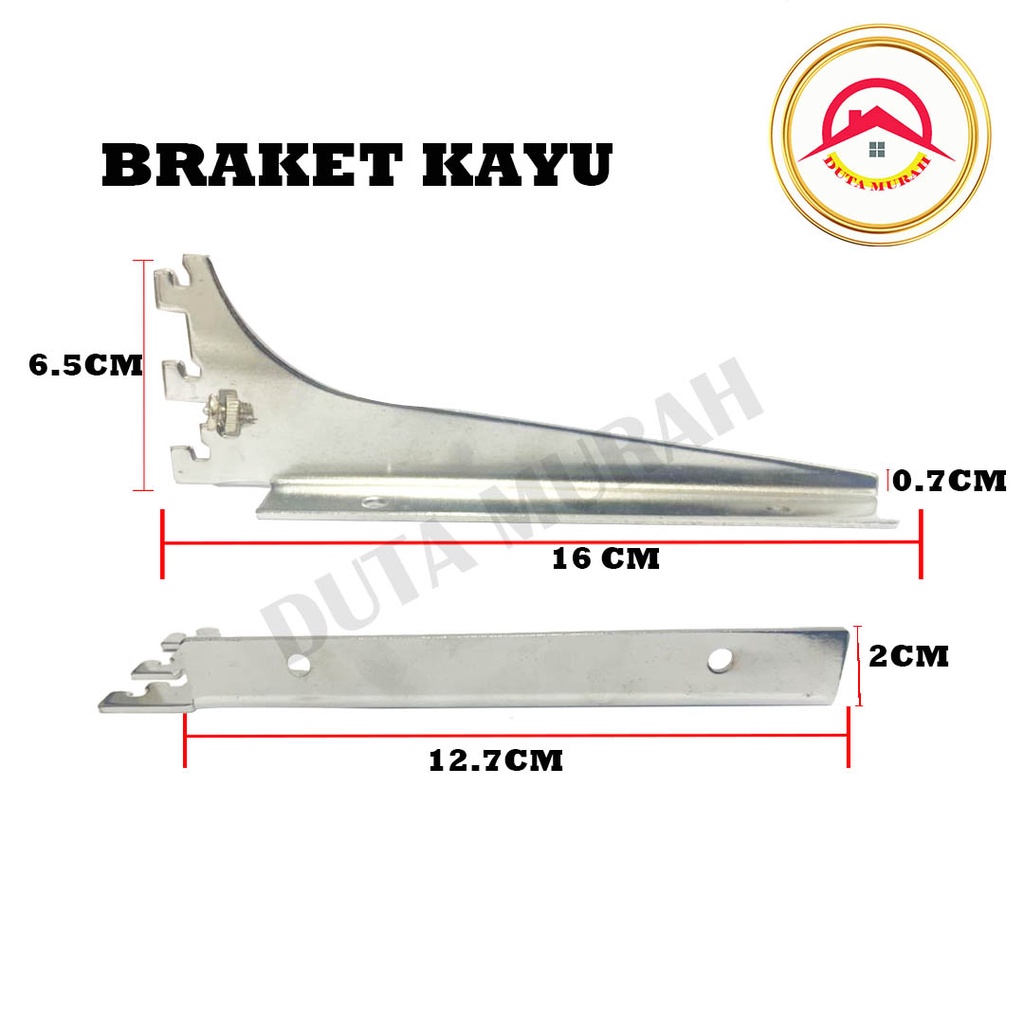 Braket Kayu atau Triplek 15 Cm isi 1 set (2 pcs).