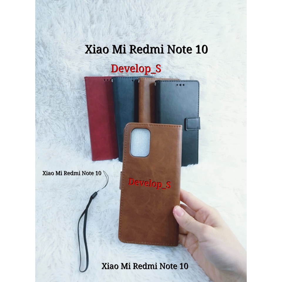 Leather Case Flip Cover Kulit Xiao Mi Redmi Note 10 Redmi Note 10S / Redmi Note 10Pro