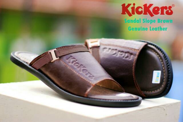 SANDAL SLOP KICKERS KULIT ASLI