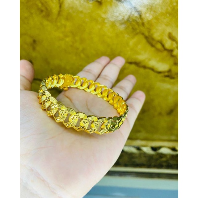 GELANG TANGAN SISIK NAGA/GELANG BENGLE SISIK NAGA/GELANG KUNING DEWASA/GELANG KUNING YAXIYA/PERHIASA