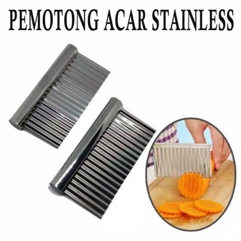 

PEMOTONG ACAR GERIGI - ALAT POTONG GERIGI - PEMOTONG KENTANG ACAR SAYUR - PISAU GERIGI STAINLESS