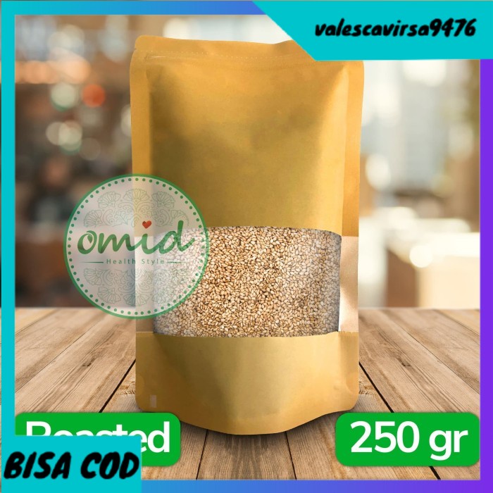 

⭐BISA COD⭐ Organic White Roasted Sesame Seeds (Biji Wijen Putih Panggang) 250gr