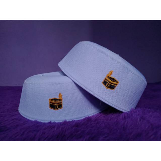 PECI KOPIAH MALAYSIA MOTIF KA'BAH PUTIH/LOGO KA'BAH/MALAYSIA KA'BAH/MOTIF KA'BAH/PECI MALAYSIA