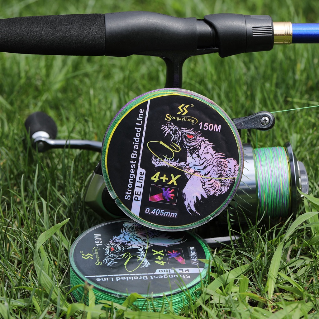 150M 4+1 X PE Fishing Line 22LB-87.1LB 10-40kg  Kuat dan Tahan Lama Untuk Air Tawar Untuk Carp / Slive Carp / Balok