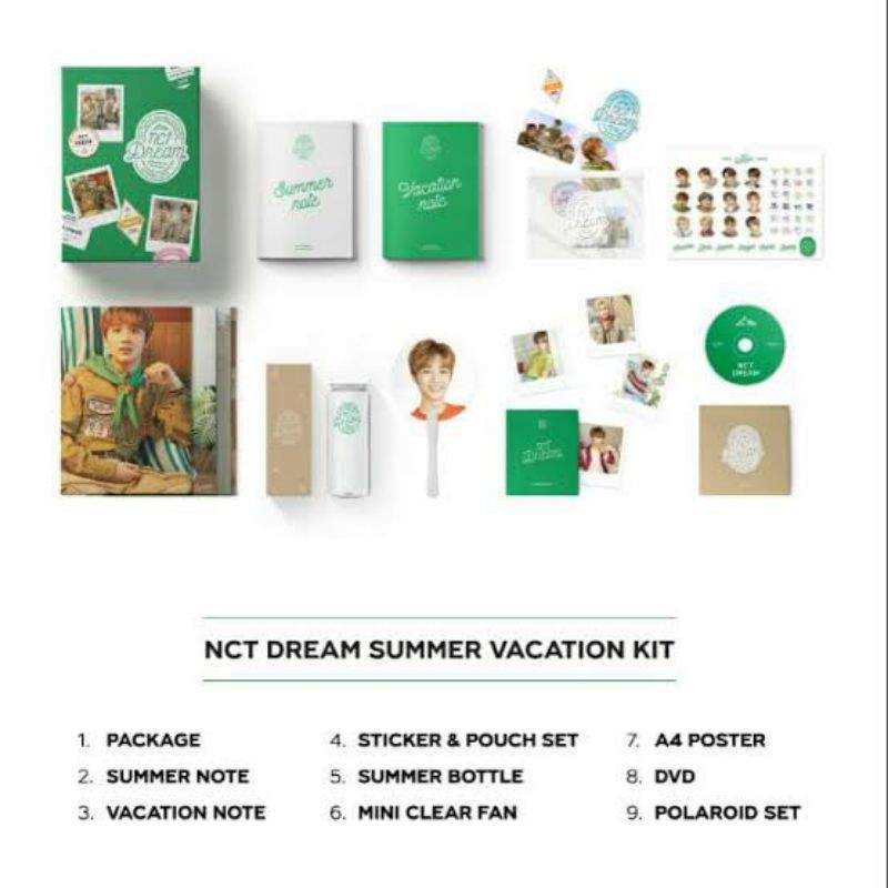 [SWIPE] READY NCT DREAM Summer Vacation Kit 2019 Jeno Jaemin Haechan Renjun Chenle Jisung